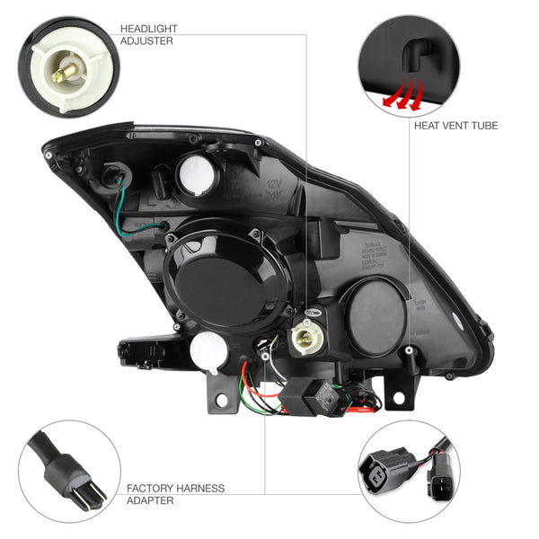 2006-2009 Nissan Z33 350Z Fairlady Black Headlight