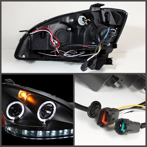 2002-2004 Nissan Altima Black Headlight