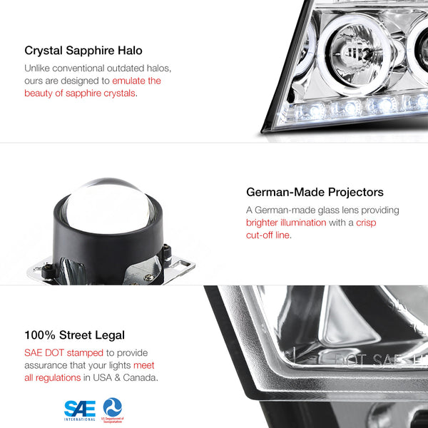 2005-2008 Nissan Frontier Chrome Headlight