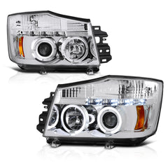 2004-2015 Nissan Titan Chrome Headlight