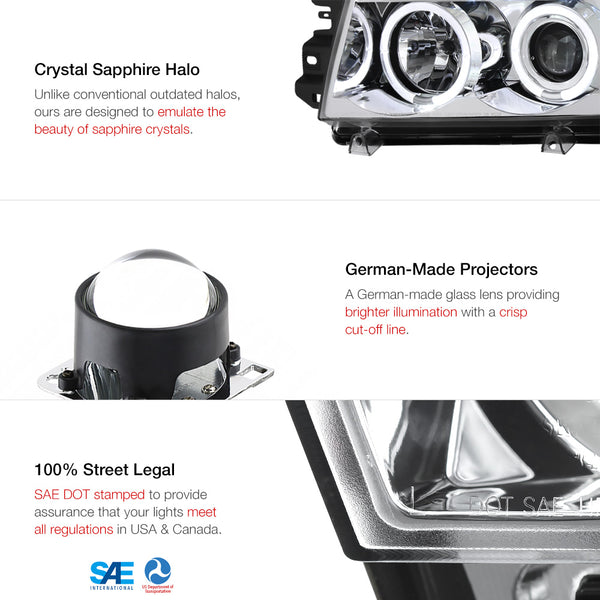2004-2015 Nissan Titan Chrome Headlight
