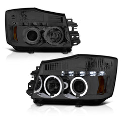 2004-2015 Nissan Titan Smoked Headlight