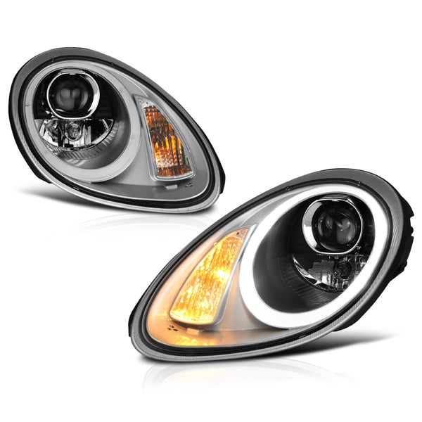 2005-2008 Porsche 987-Series Boxster Dark Red Headlight