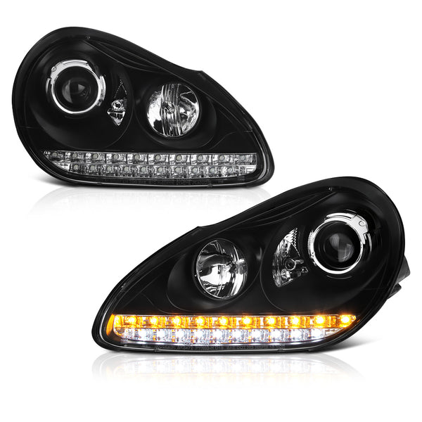 2003-2006 Porsche Cayenne Black Headlight