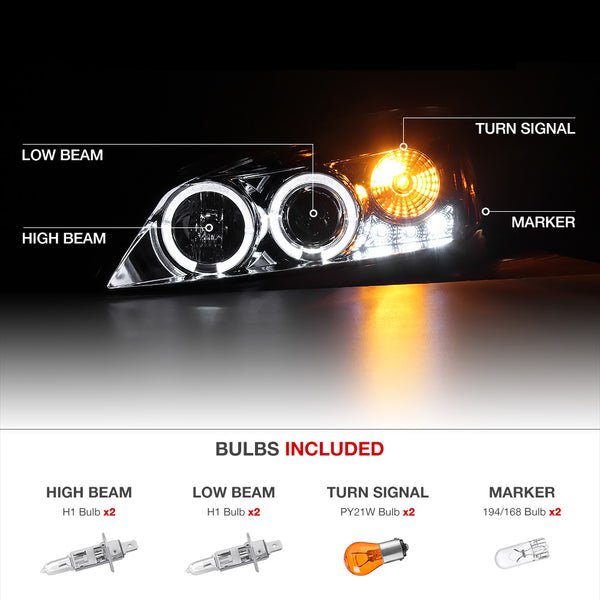 2005-2010 Pontiac G6 Chrome Headlight