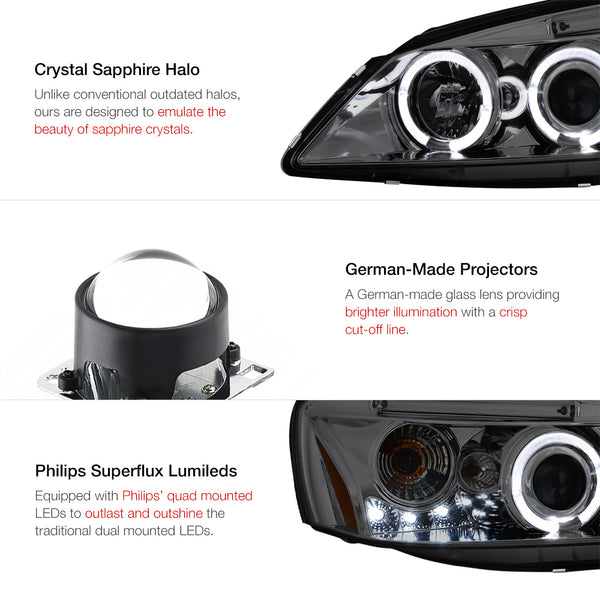 2005-2010 Pontiac G6 Smoked Headlight