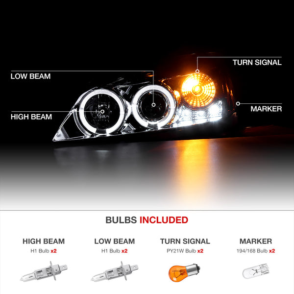 2005-2010 Pontiac G6 Smoked Headlight