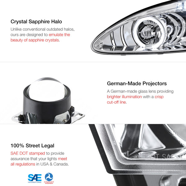 2004-2008 Pontiac Grand Prix Chrome Headlight