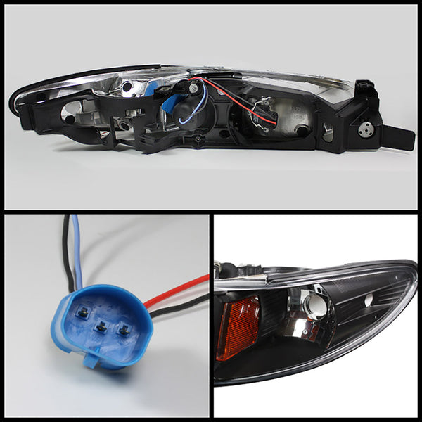 1997-2003 Pontiac Grand Prix Black Headlight