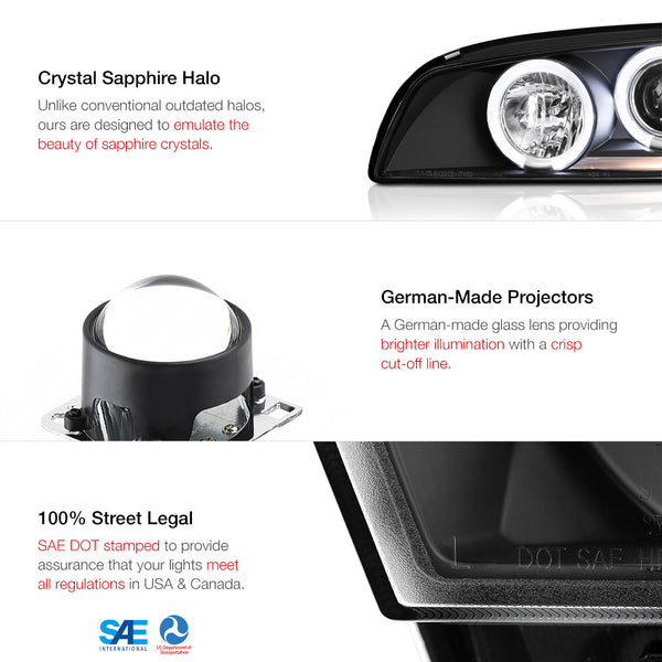 1997-2001 Subaru Impreza Black Headlight