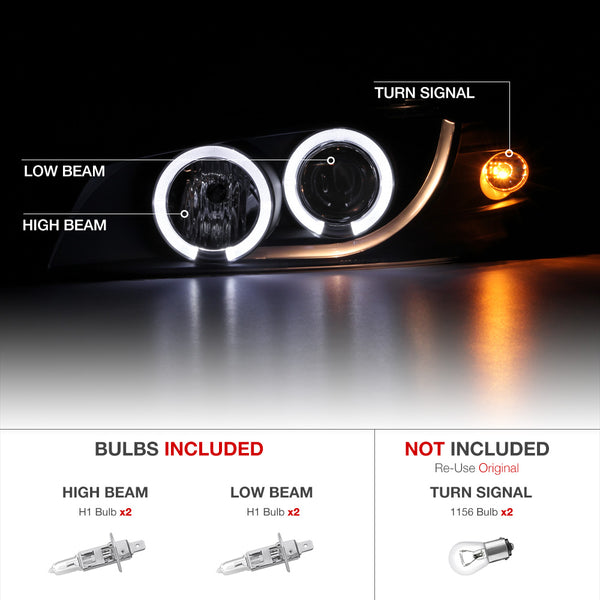 1997-2001 Subaru Impreza Black Headlight