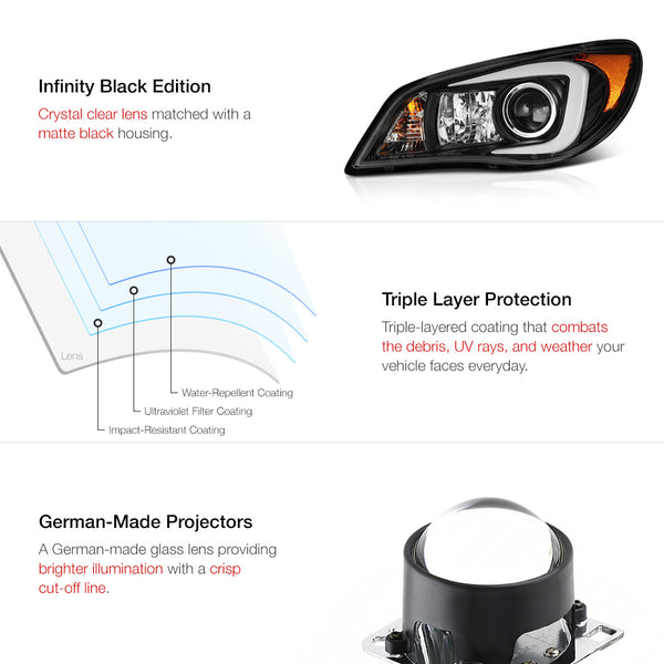 2006-2007 Subaru Impreza WRX Black Headlight