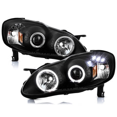 2003-2008 Toyota Corolla Black Headlight