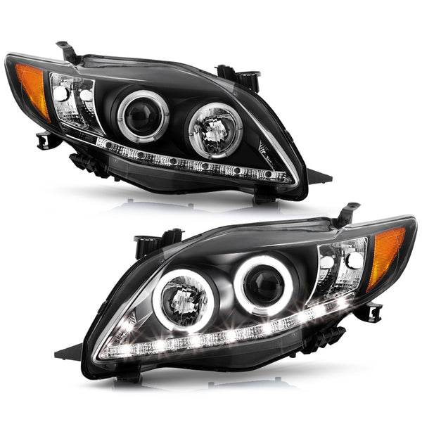 2009-2010 Toyota Corolla Black Headlight