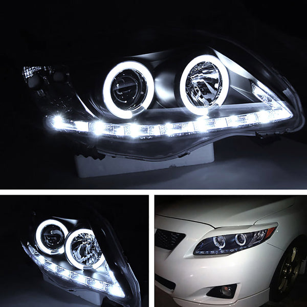 2009-2010 Toyota Corolla Black Headlight