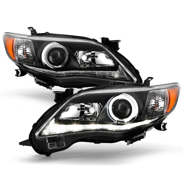 2011-2013 Toyota Corolla Black Headlight