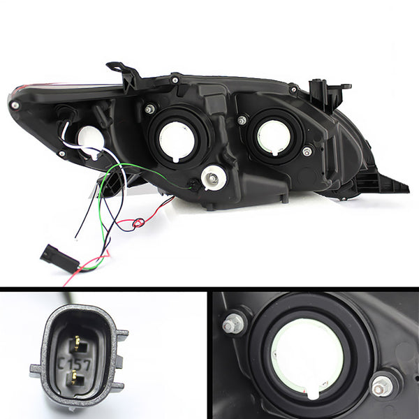 2011-2013 Toyota Corolla Black Headlight