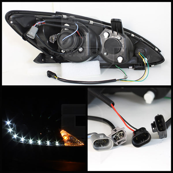 2002-2004 Toyota Camry Black Headlight