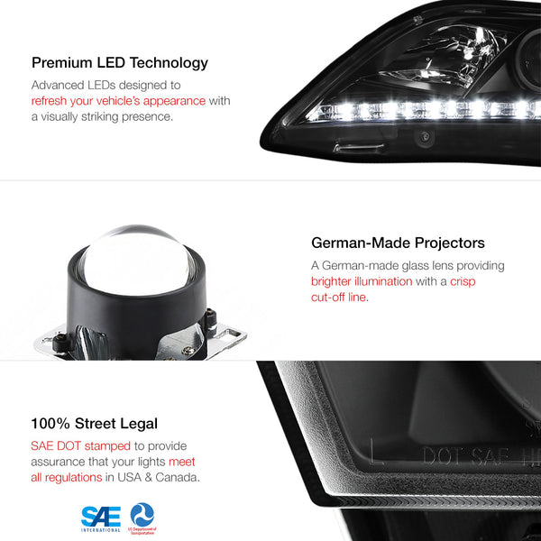 2007-2009 Toyota Camry Black Headlight
