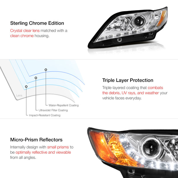 2007-2009 Toyota Camry Chrome Headlight