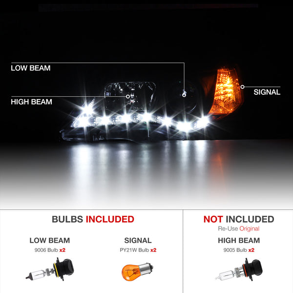2012-2014 Toyota Camry Black Headlight