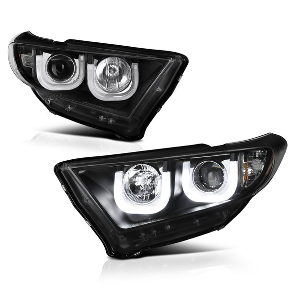 2011-2013 Toyota Highlander Black Headlight