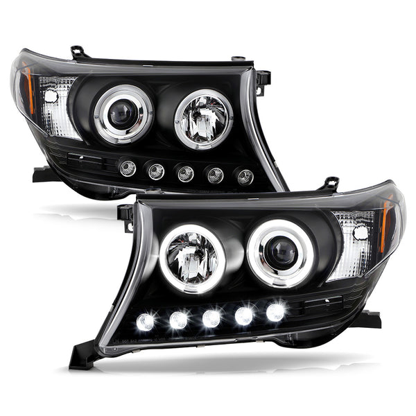 2008-2011 Toyota Land Cruiser Black Headlight