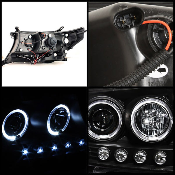 2008-2011 Toyota Land Cruiser Black Headlight