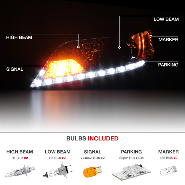 2004-2007 Volkswagen Touareg Smoked Headlight