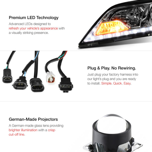 2004-2007 Volkswagen Touareg Smoked Headlight