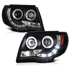 2005-2011 Toyota Tacoma Black Headlight