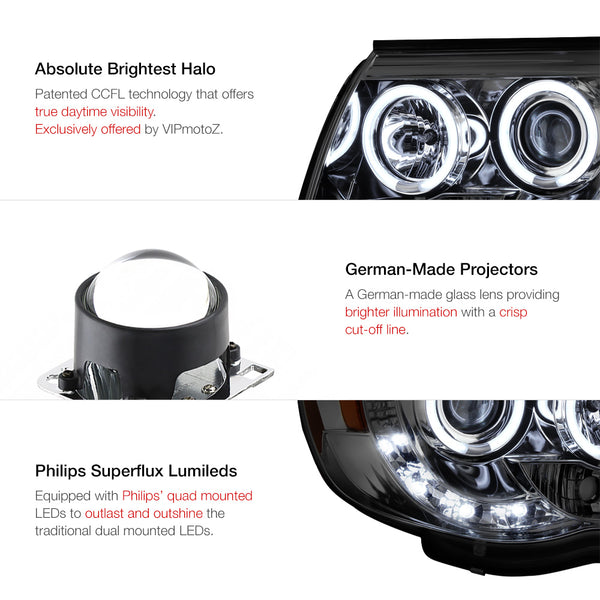 2005-2011 Toyota Tacoma Smoked Headlight