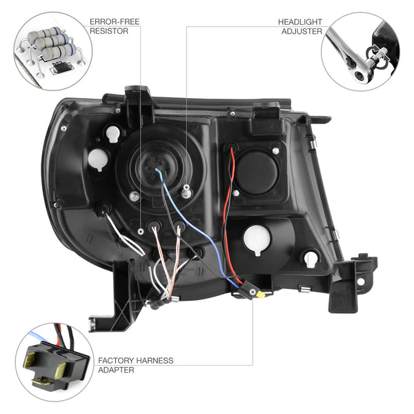 2005-2011 Toyota Tacoma Smoked Headlight