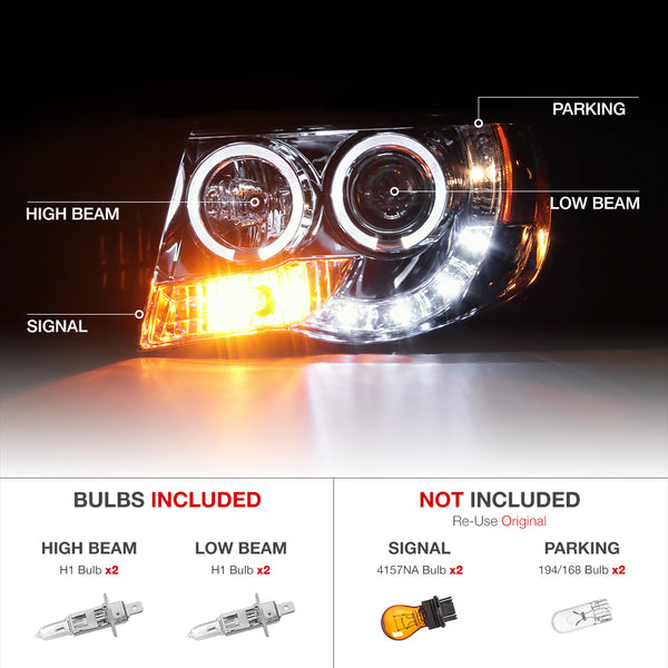 2005-2011 Toyota Tacoma Chrome Headlight