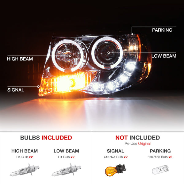 2005-2011 Toyota Tacoma Smoked Headlight