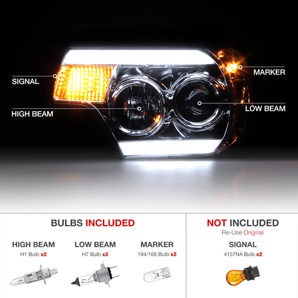 2012-2015 Toyota Tacoma Smoked Headlight