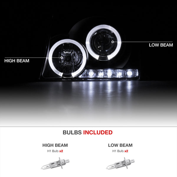 1997-2000 Toyota Tacoma Black Headlight