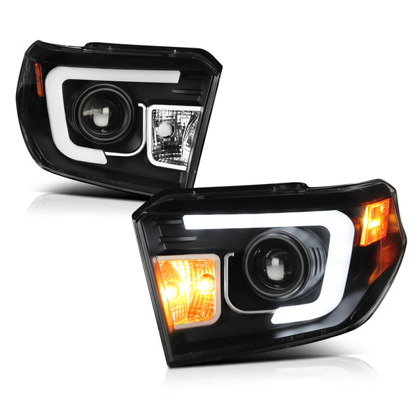 2014-2017 Toyota Tundra Black Headlight