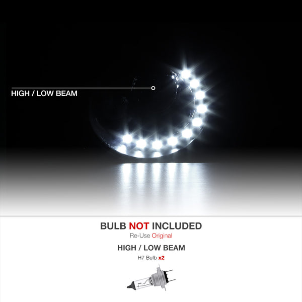 2006-2010 Volkswagen Beetle Black Headlight
