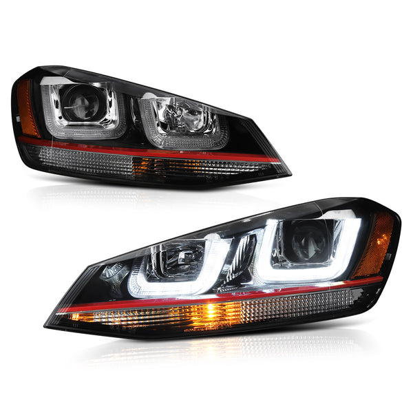 2015-2017 Volkswagen Golf Black Headlight