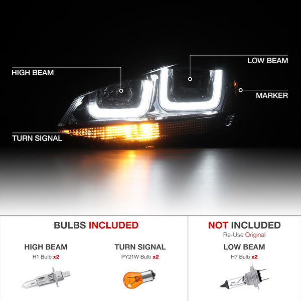 2015-2017 Volkswagen Golf Black Headlight