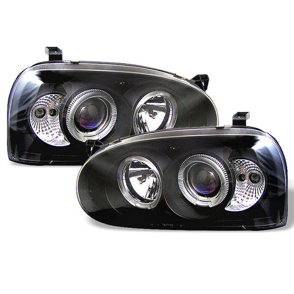 1993-1998 Volkswagen Golf Black Headlight