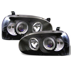 1993-1998 Volkswagen Golf Black Headlight