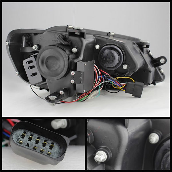 2011-2014 Volkswagen Jetta Black Headlight