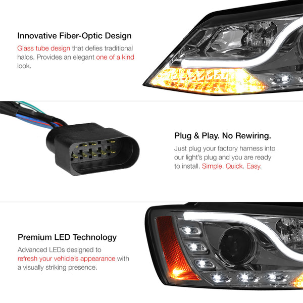 2011-2014 Volkswagen Jetta Smoked Headlight