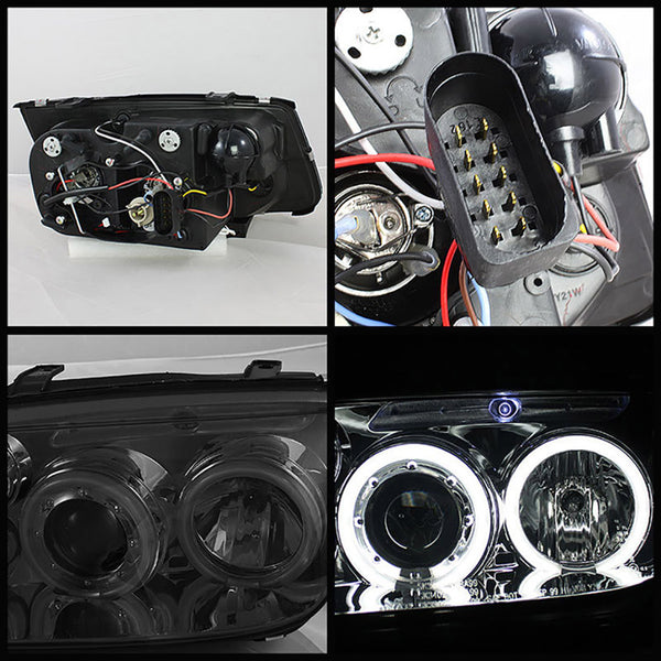 1999-2005 Volkswagen MK4 Jetta Smoked Headlight