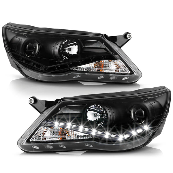 2009-2011 Volkswagen Tiguan Black Headlight