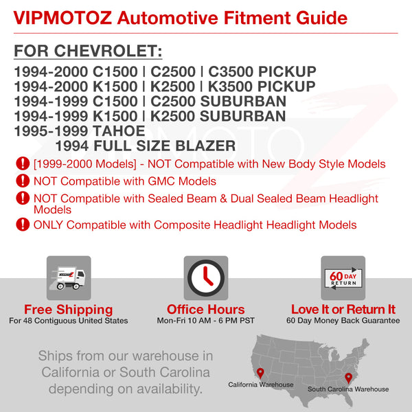 1994-2000 Chevrolet C/K Series 1500 | 2500 | 3500 Pickup Black Corner Light