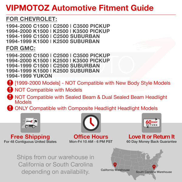 1994-1998 GMC C/K Series 1500 | 2500 | 3500 Pickup Black Corner Light