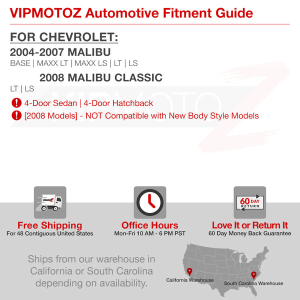 2004-2007 Chevrolet Malibu Black Headlight